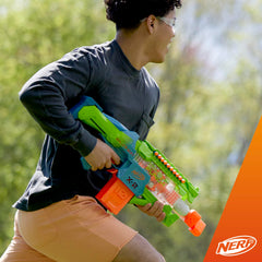Nerf Elite 2.0 Double Punch play setup for indoor outdoor use