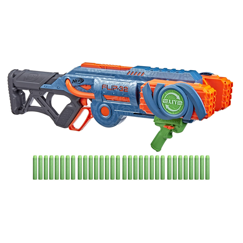 Nerf Elite 2.0 Flipshots front view with 16 barrels for rapid-fire play