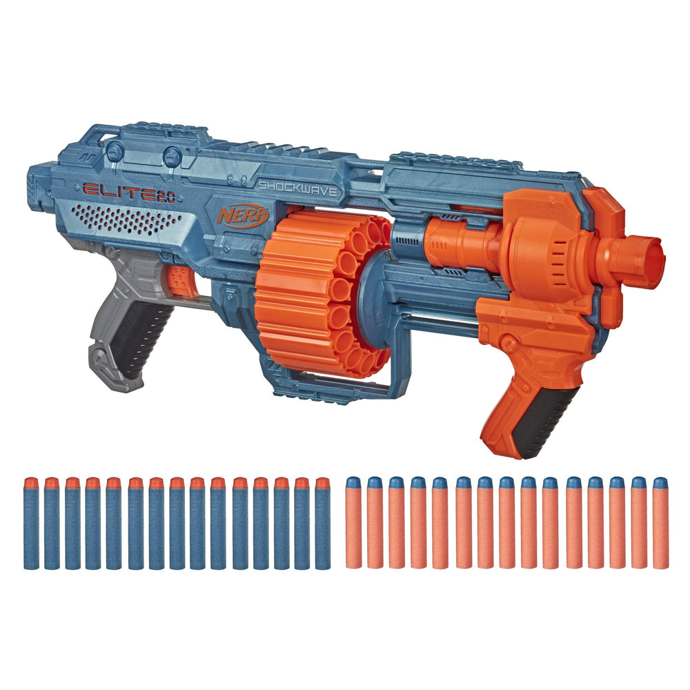Nerf Elite 2.0 Shockwave RD-15 drum ready for rapid-fire battles.
