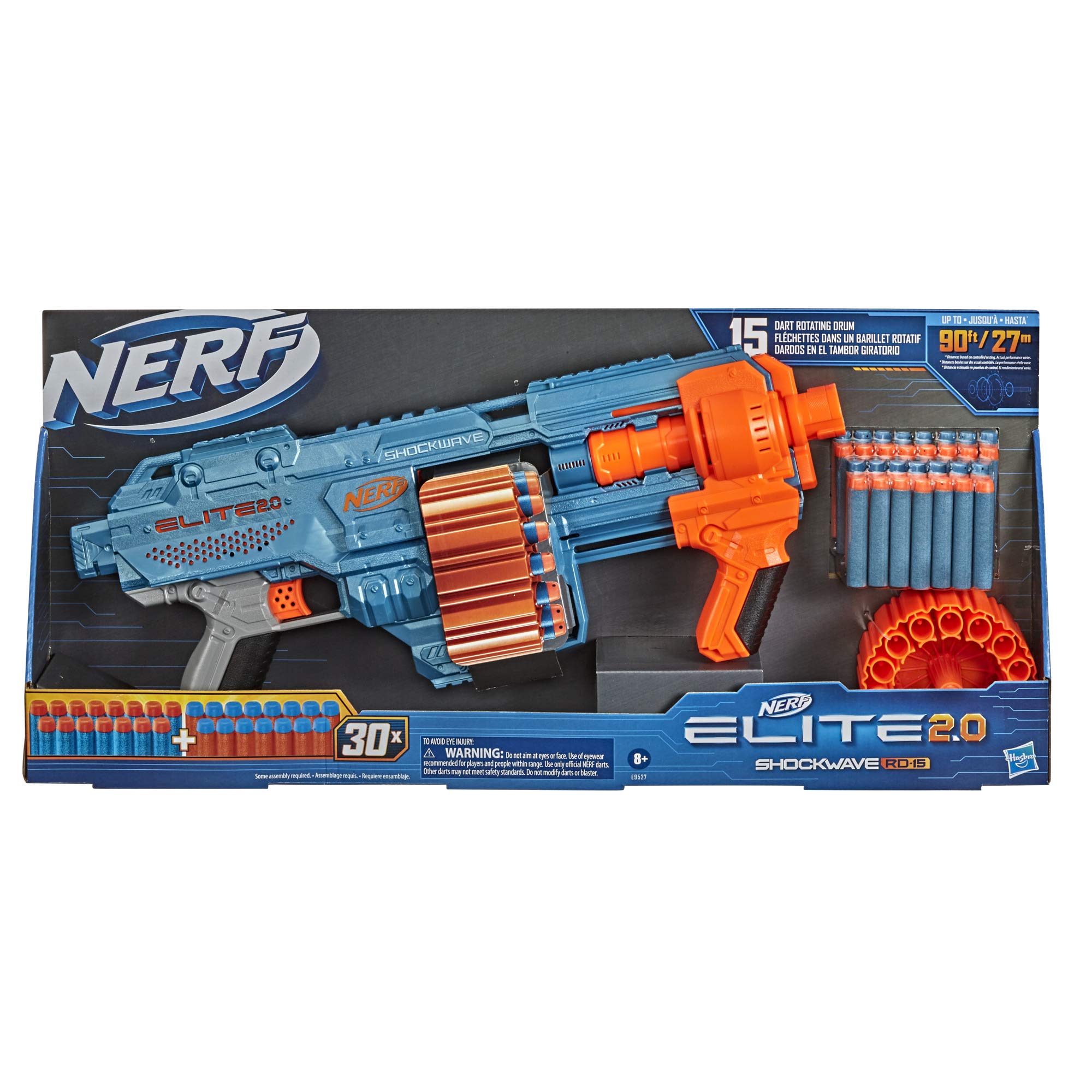 Nerf Elite 2.0 Shockwave RD-15 pump-action blasting.