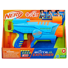 Nerf Elite Junior Explorer blaster side hold for comfortable grip during battles