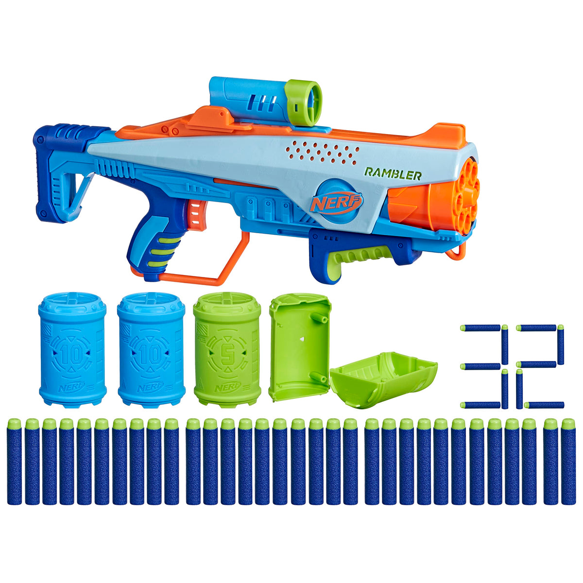 Nerf Elite Junior Rookie Pack with front-loading design for quick loading and play