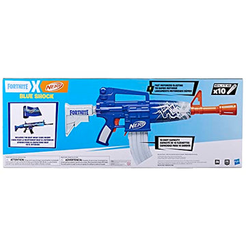 Nerf Fortnite Blue Shock Blaster packaging reveals contents and setup tips