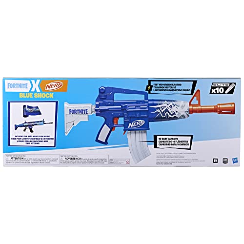 Nerf Fortnite Blue Shock Blaster packaging reveals contents and setup tips