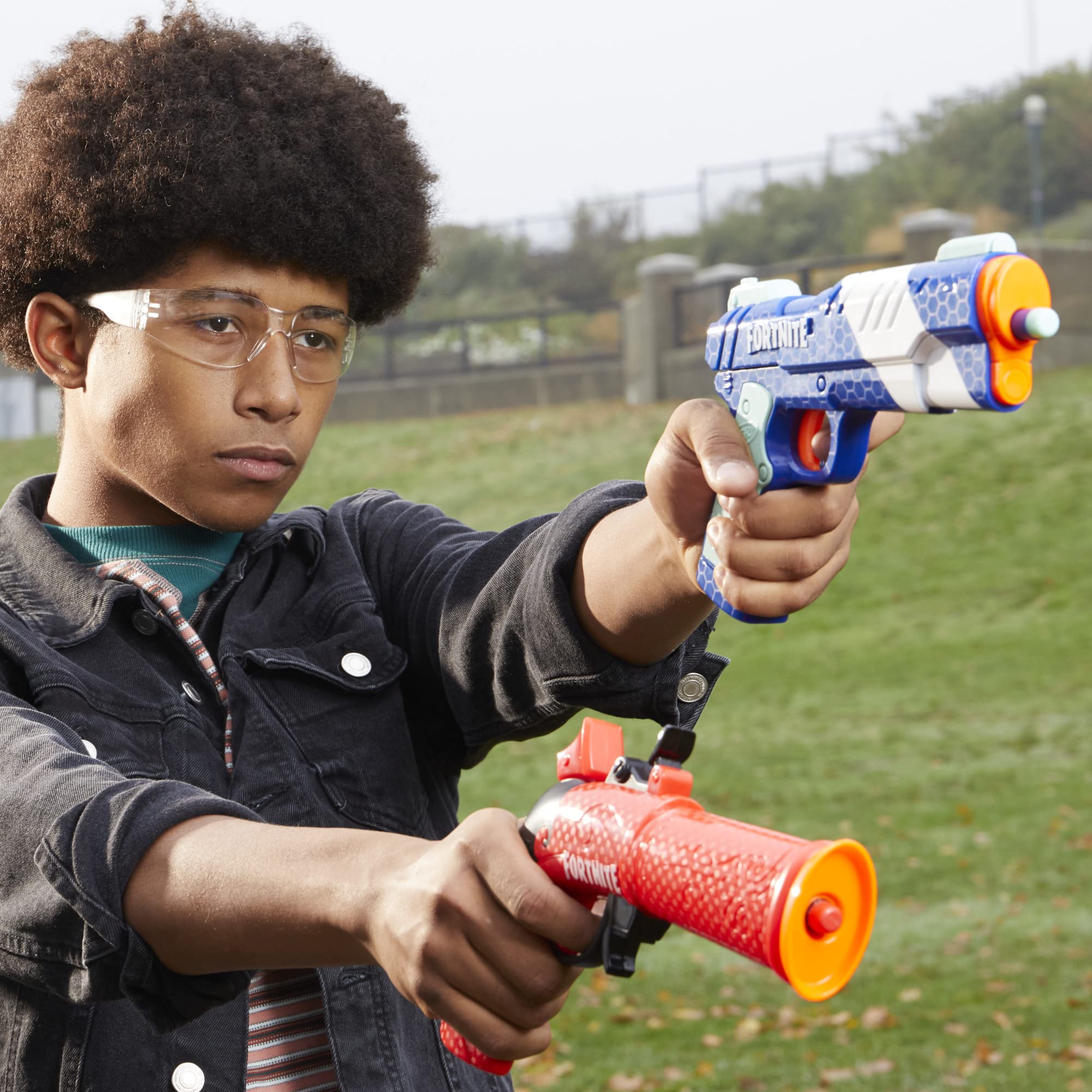 Nerf Fortnite dual pack battle-ready, ideal for outdoor play with friends.