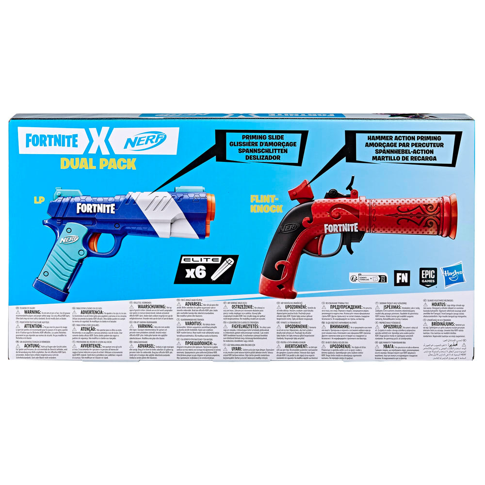 Authentic Fortnite-inspired design on Nerf blasters for play