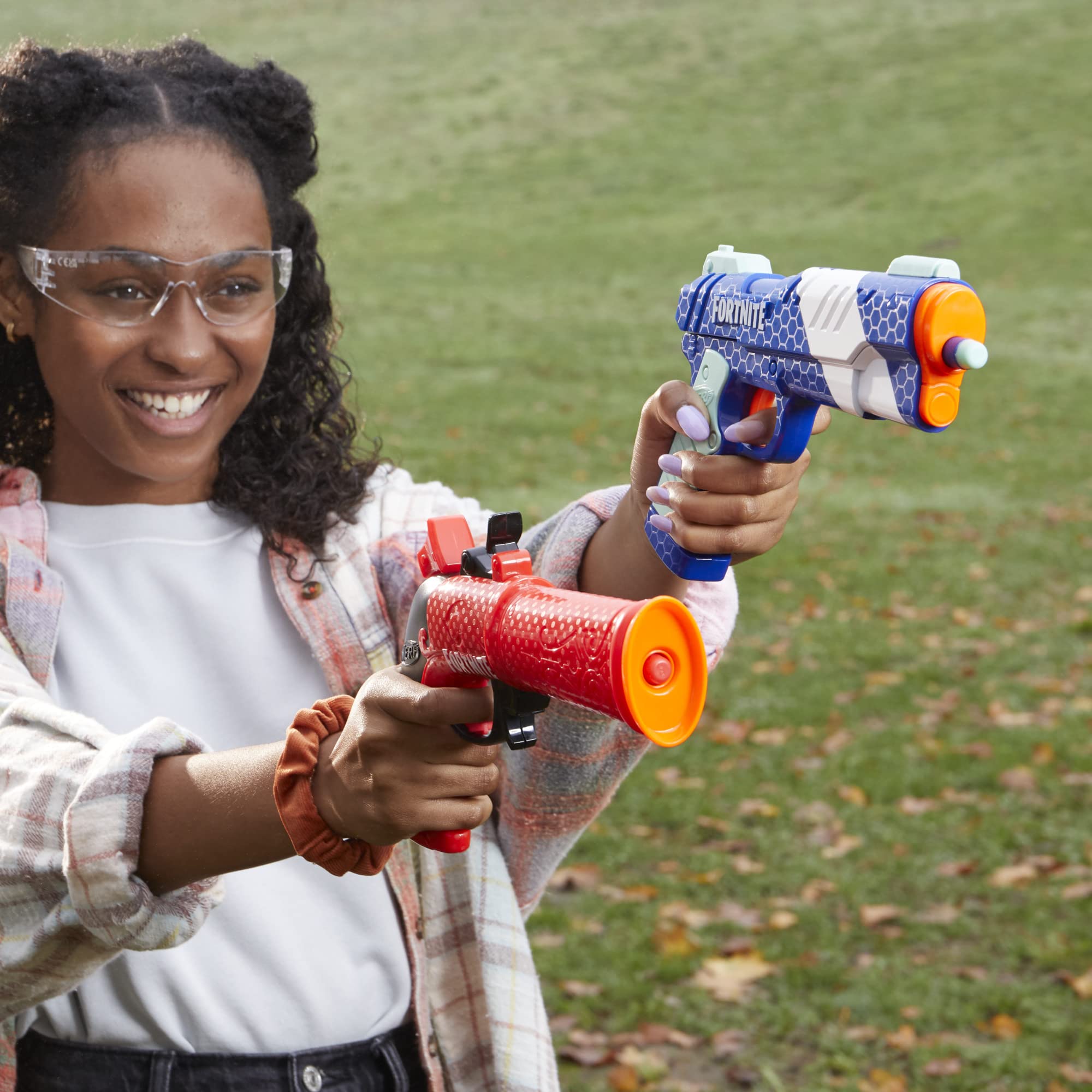Tension lever action on Flint-Knock blaster for quick fire