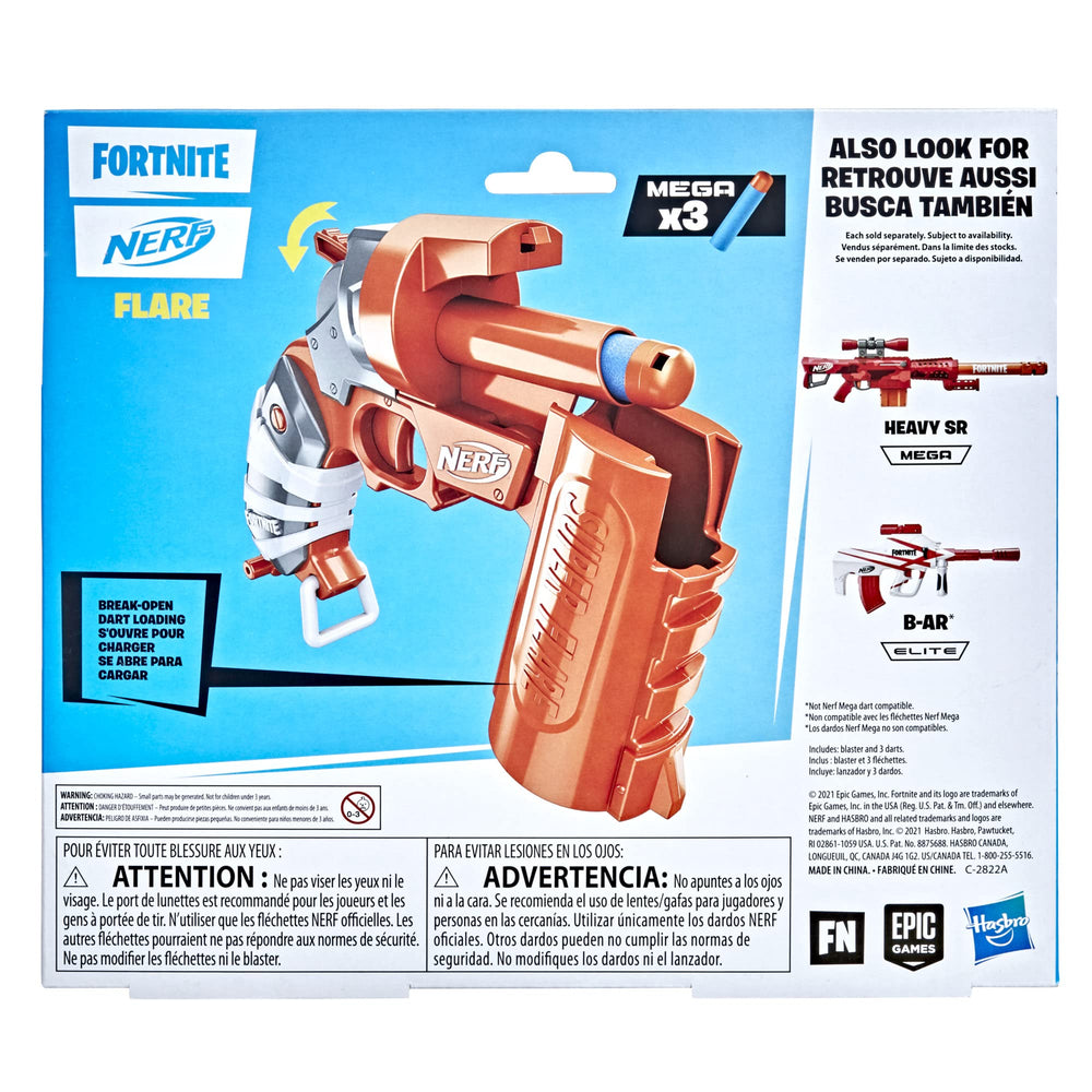 Nerf Fortnite Flare Blaster loaded in chamber, ready for target practice.