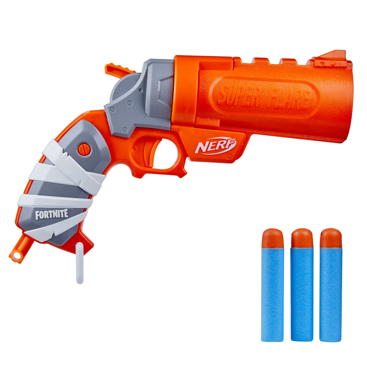 Nerf Fortnite Flare Blaster front view; Fortnite-inspired design for action-packed battles.