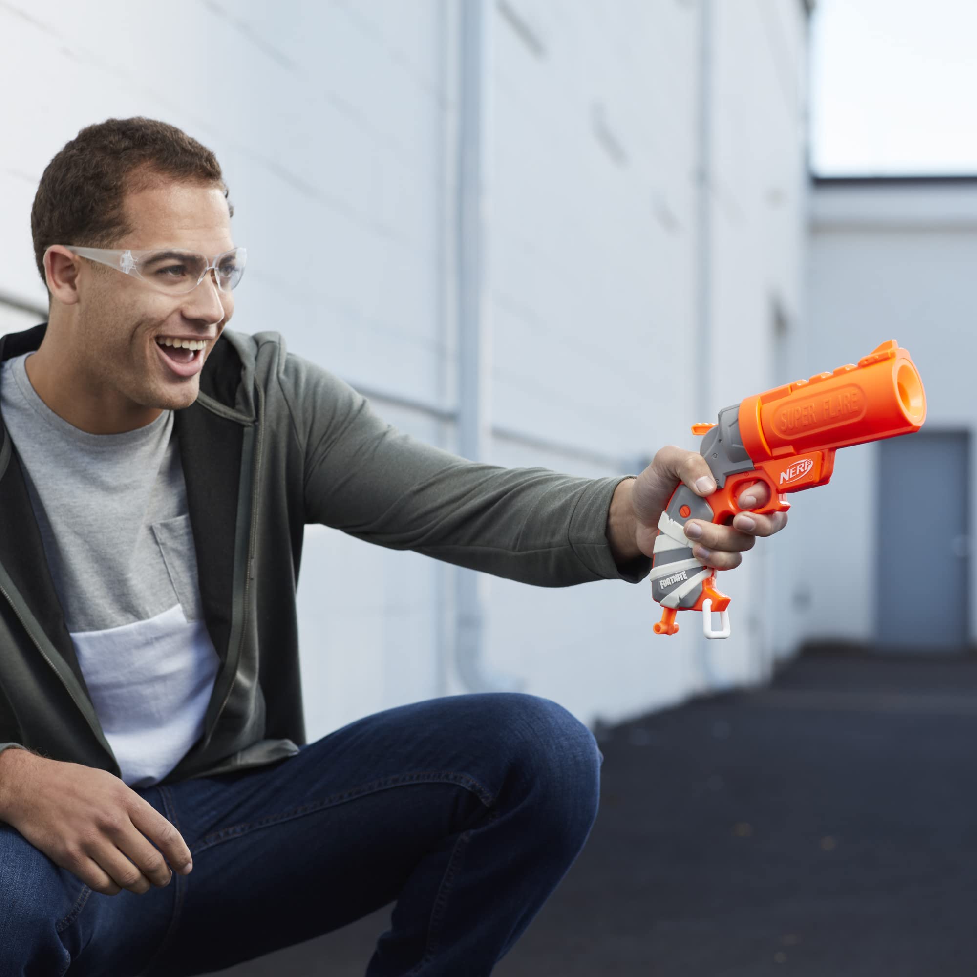 Nerf Fortnite Flare Blaster compact design suitable for family play and travel.