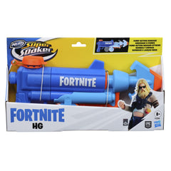 Pump action handle delivering rapid water bursts for outdoor play