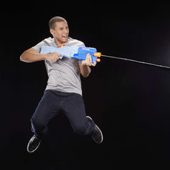 Nerf Fortnite TS-R water blaster splash action captures dramatic water jets.