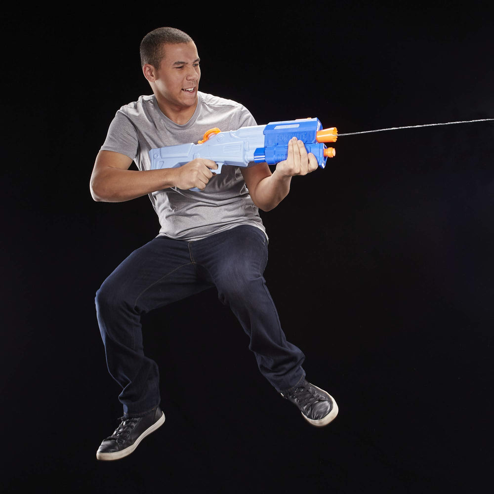 Nerf Fortnite TS-R water blaster 36-ounce tank capacity for longer play.