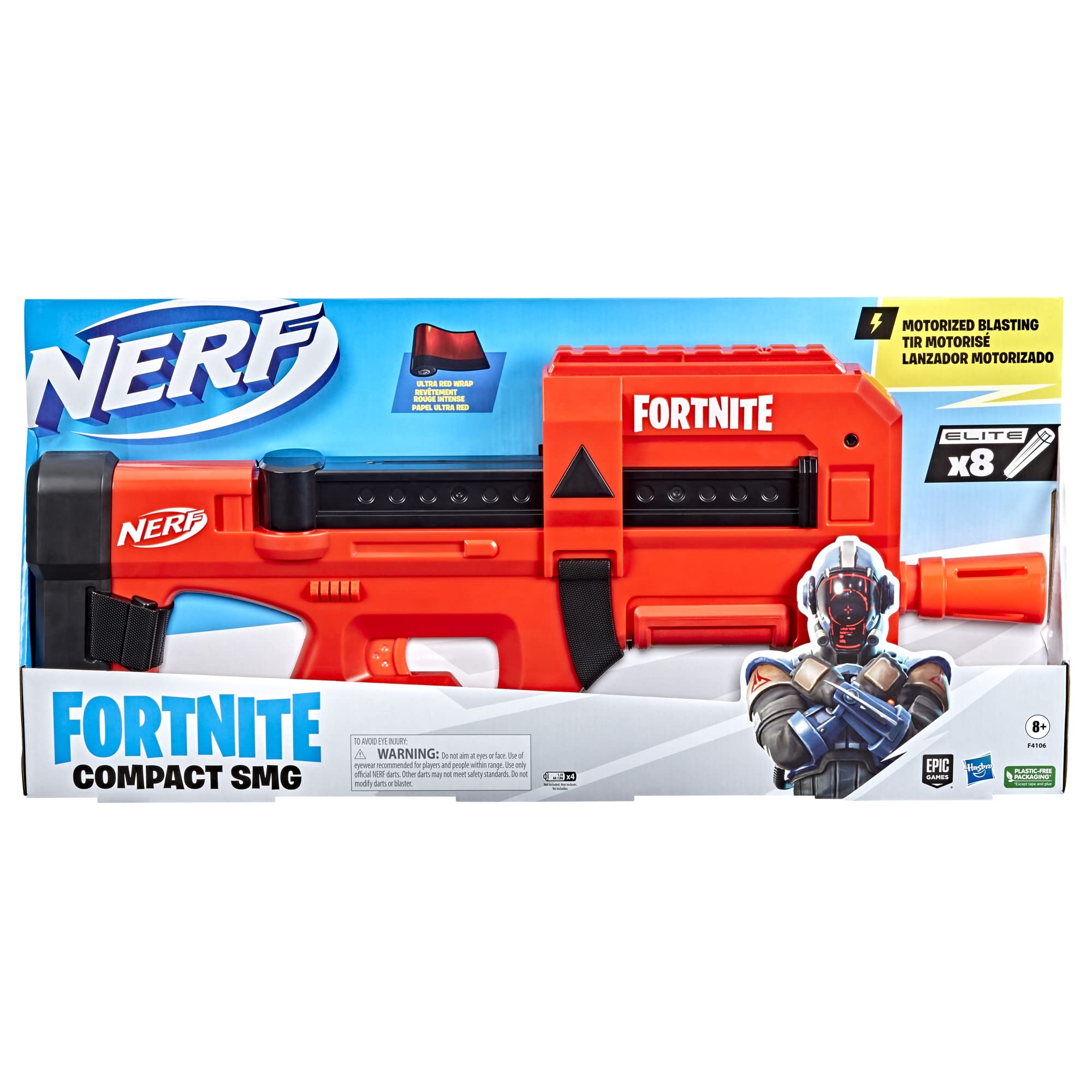 Nerf Fortnite Ultra Red Wrap detail adds authentic game-inspired style.