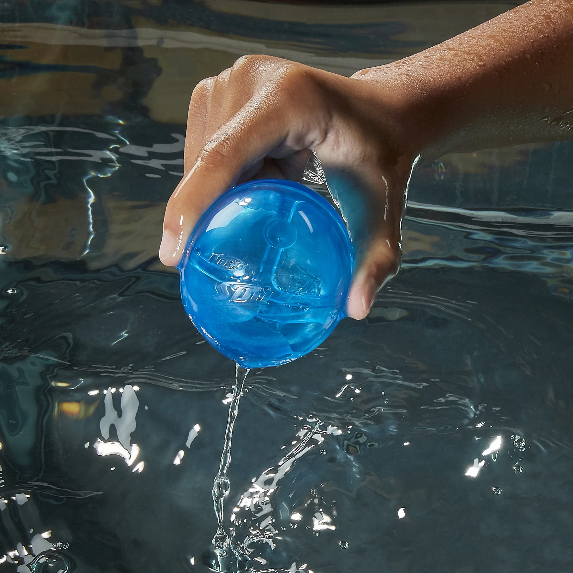 Easy cleanup and reuse with Nerf Hydro Balls after splash play