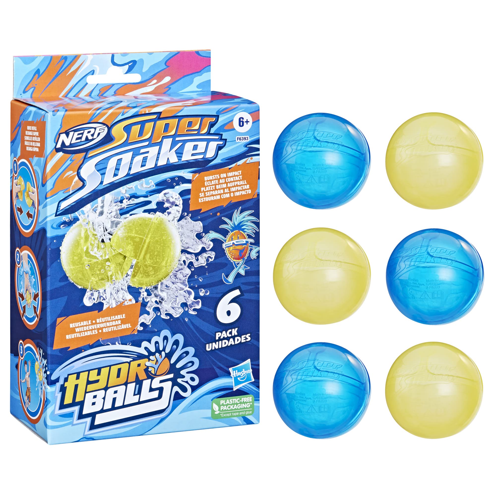 Nerf Hydro Ball splash action for outdoor water battles