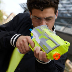 30-round hopper loaded with Nerf Hyper rounds during play.