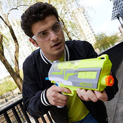 Compact design balances grip and control for rapid aiming.