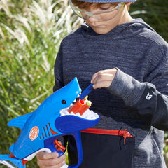 NERF Junior Wild Sharkfire lightweight blaster is easy to carry during outdoor games.