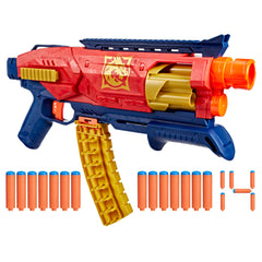 Nerf Loadout Shadowspeed Recon blaster front view highlights sleek design and quick action.