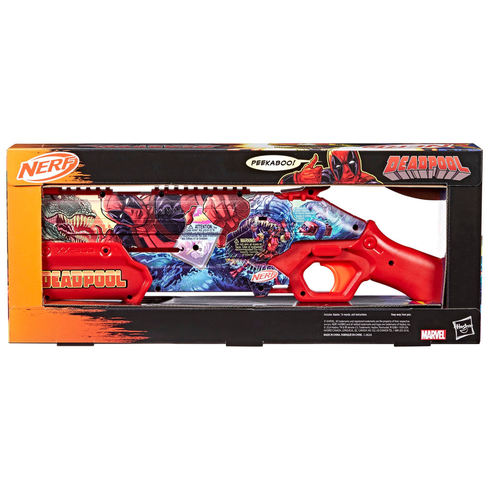 Nerf Marvel Deadpool Blaster decals and detailing for collectors