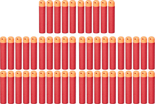 Nerf Mega Dart Refill 50-pack front view for backyard battles with reliable performance.