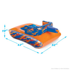 NERF Megaforce Tank water-flow feature in action