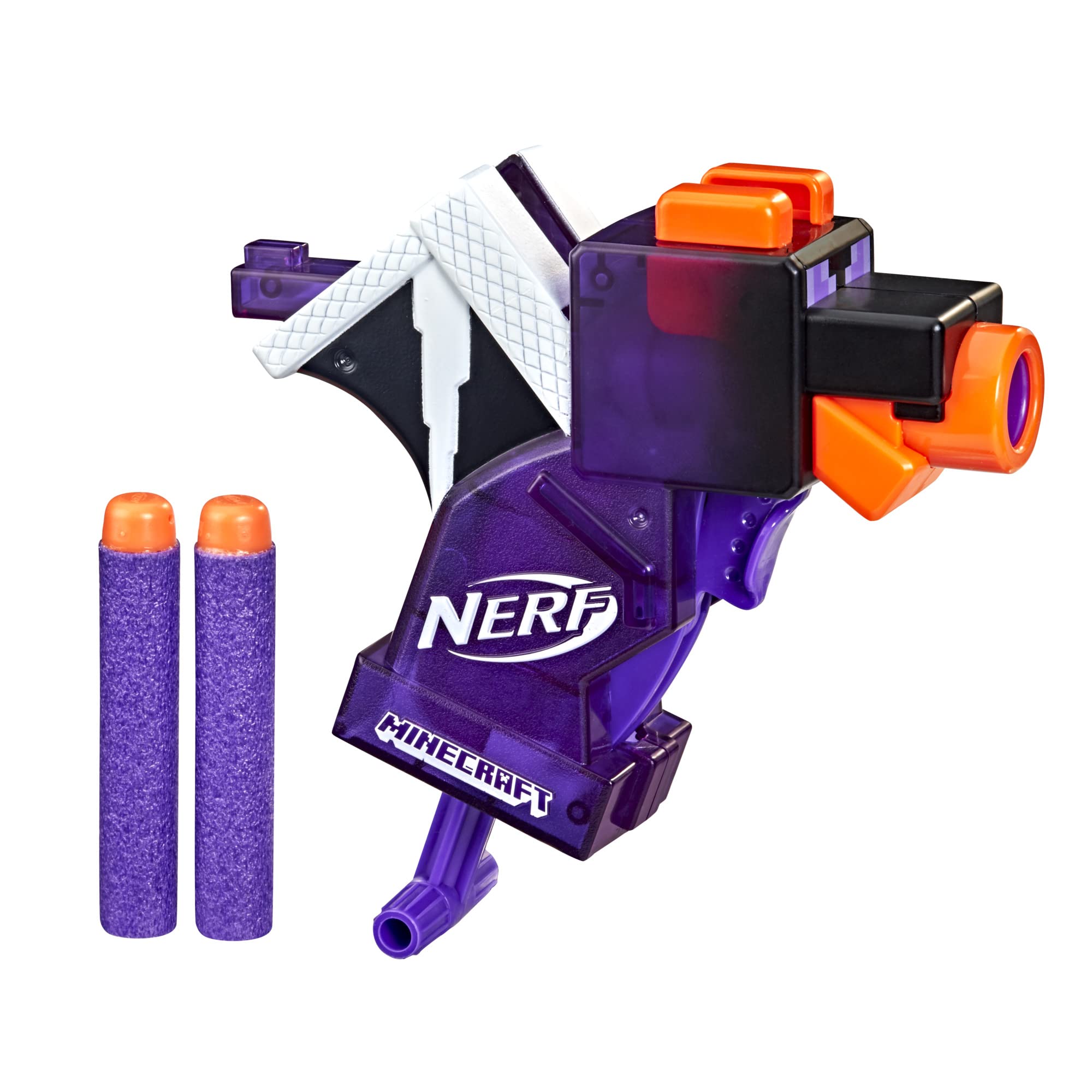 Nerf MicroShots Minecraft Ender Dragon blaster side view shows compact pocket size.