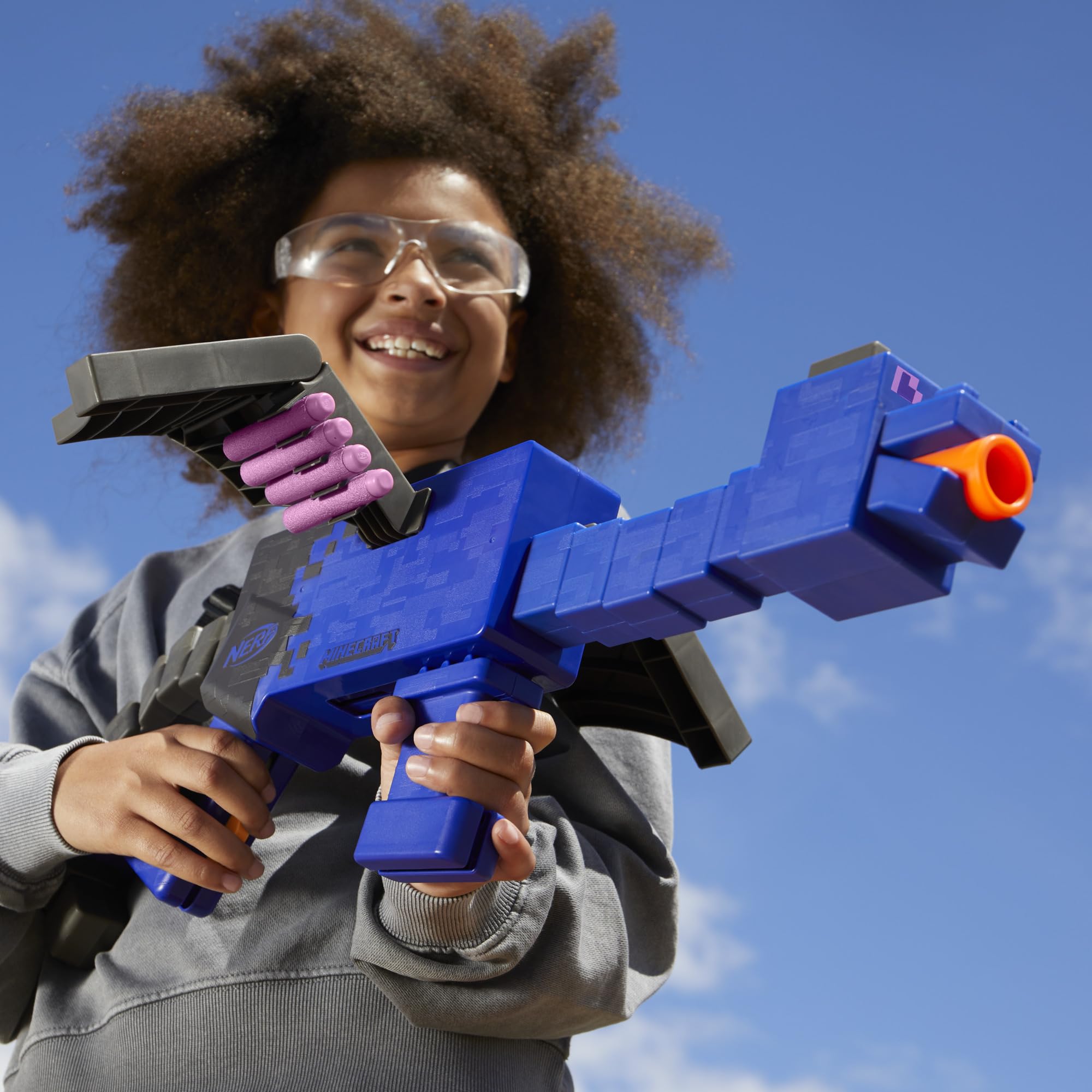 Nerf Minecraft Ender Dragon Blaster mouth-launch firing action