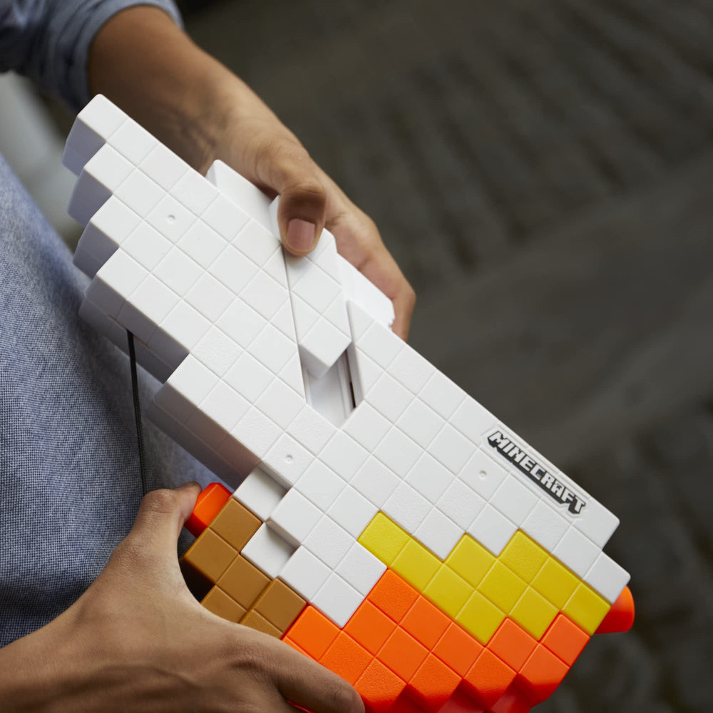 Nerf Minecraft Sabrewing Bow battery-compartment powers the motorized action.