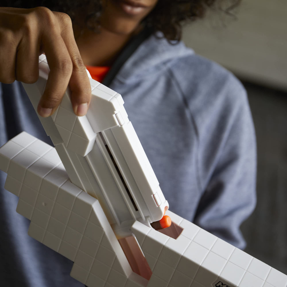 Nerf Minecraft Sabrewing Bow included-darts provide ready-to-fire Nerf Elite darts.