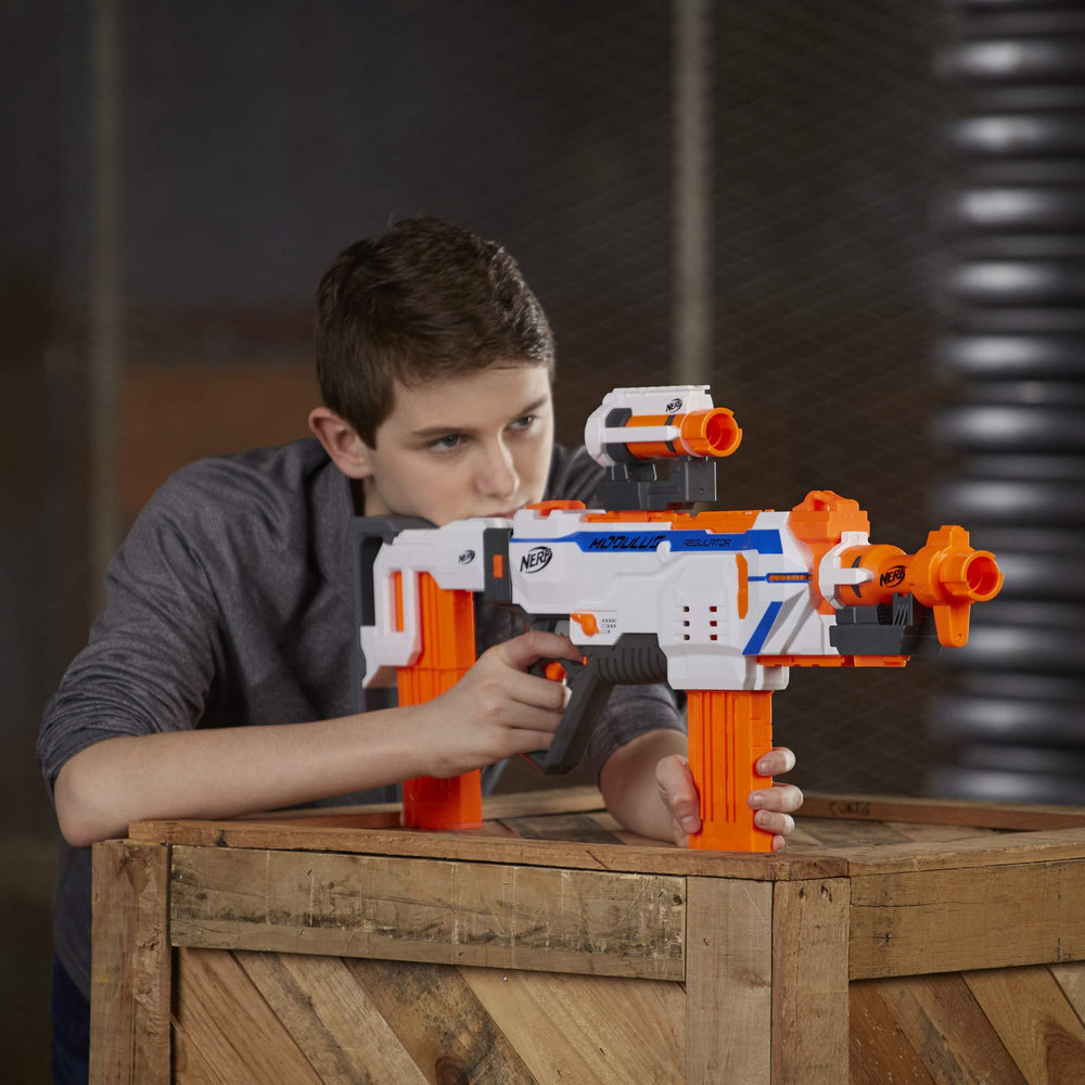 Nerf Modulus Regulator two clips included for quick reloads during skirmishes