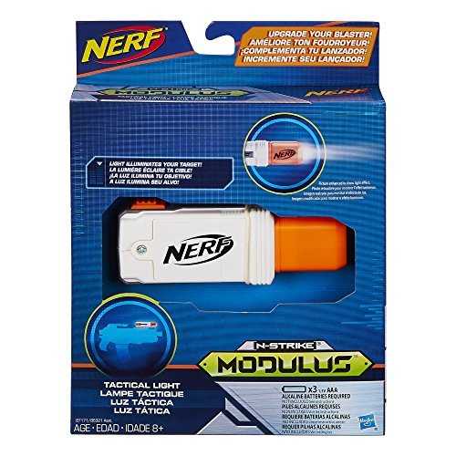 Nerf Modulus Tactical Light enabling night play with improved visibility.