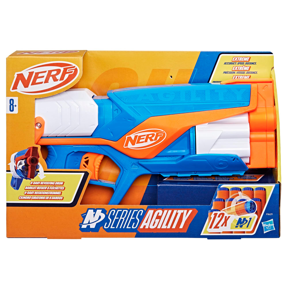 Nerf N Series Agility 6-dart drum close-up showing capacity