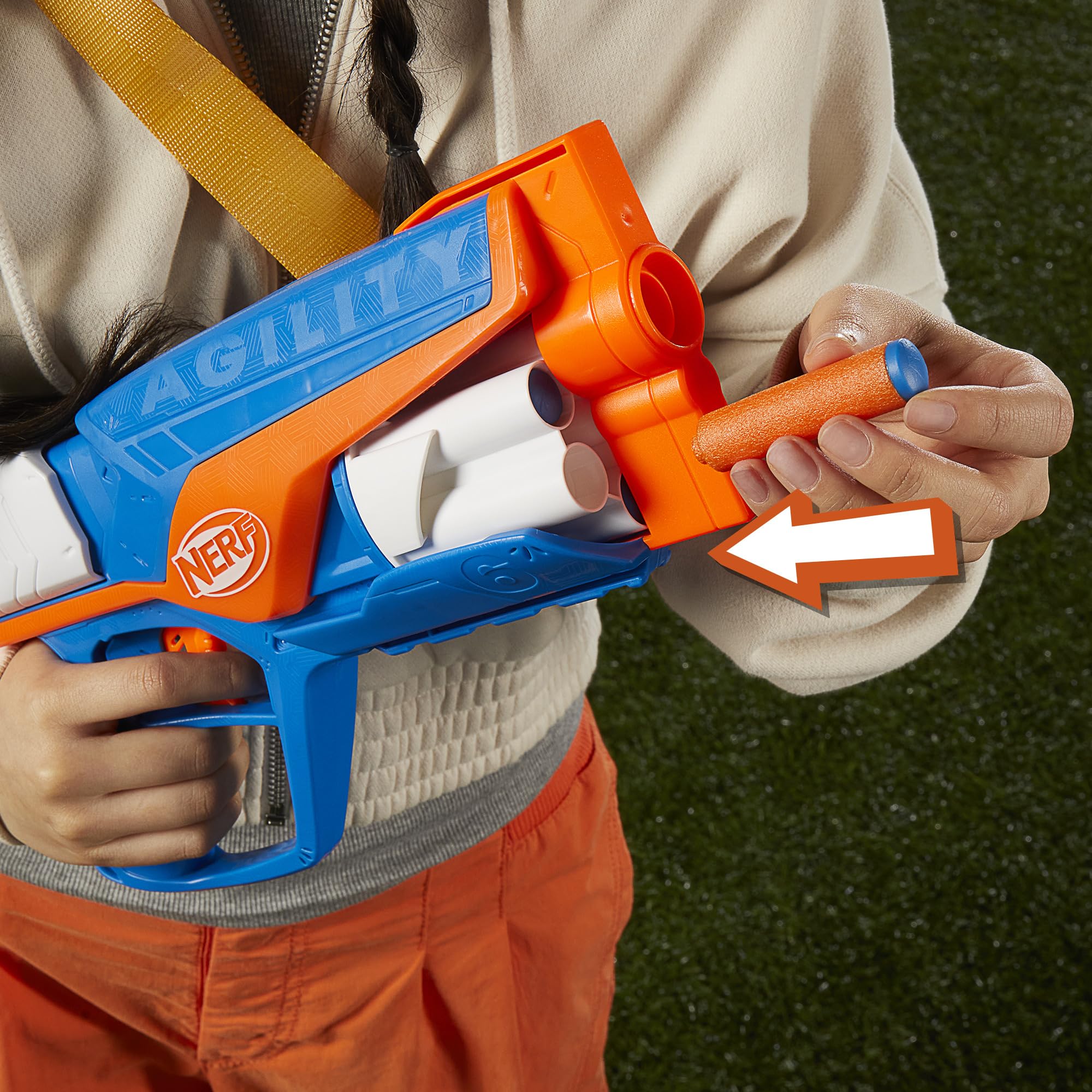 Priming action shot of Nerf N Series Agility Blaster
