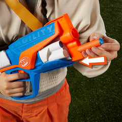 Priming action shot of Nerf N Series Agility Blaster