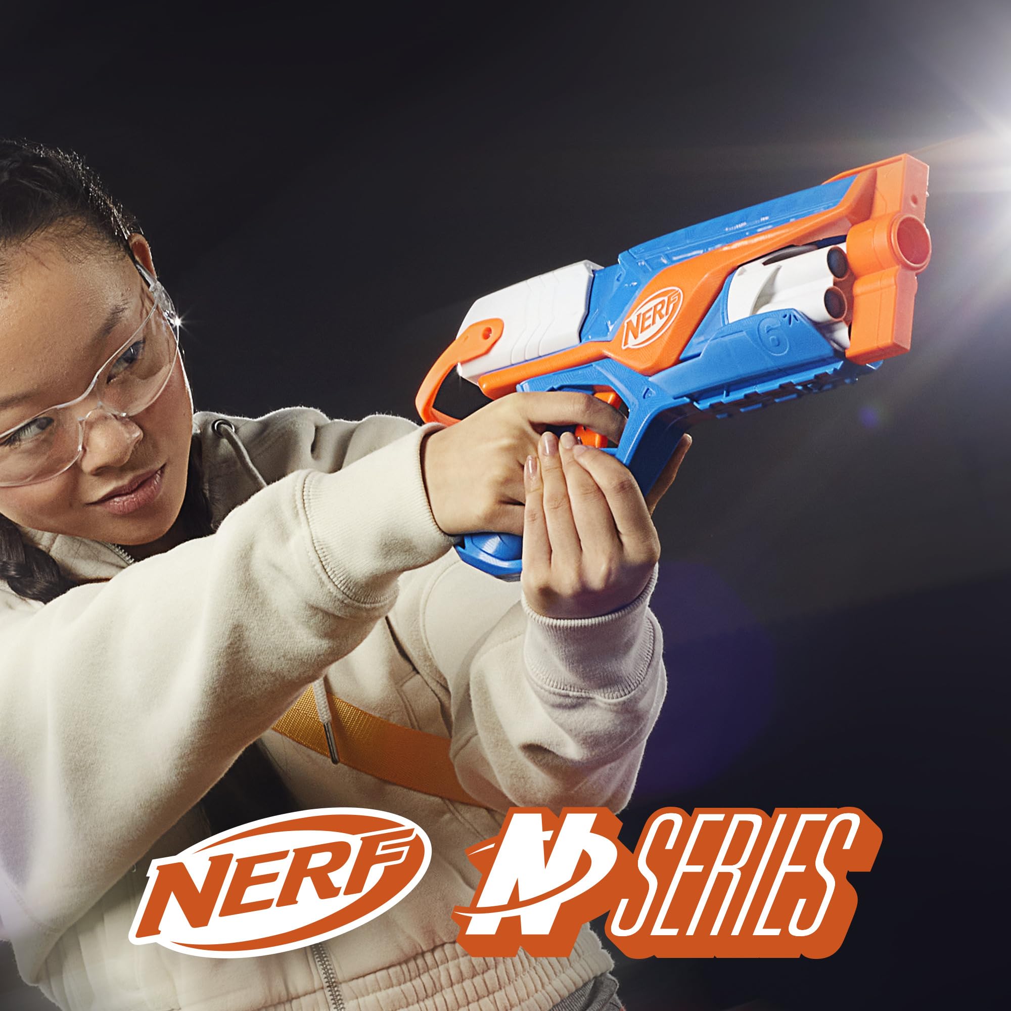 Dart firing moment from Nerf N Series Agility Blaster