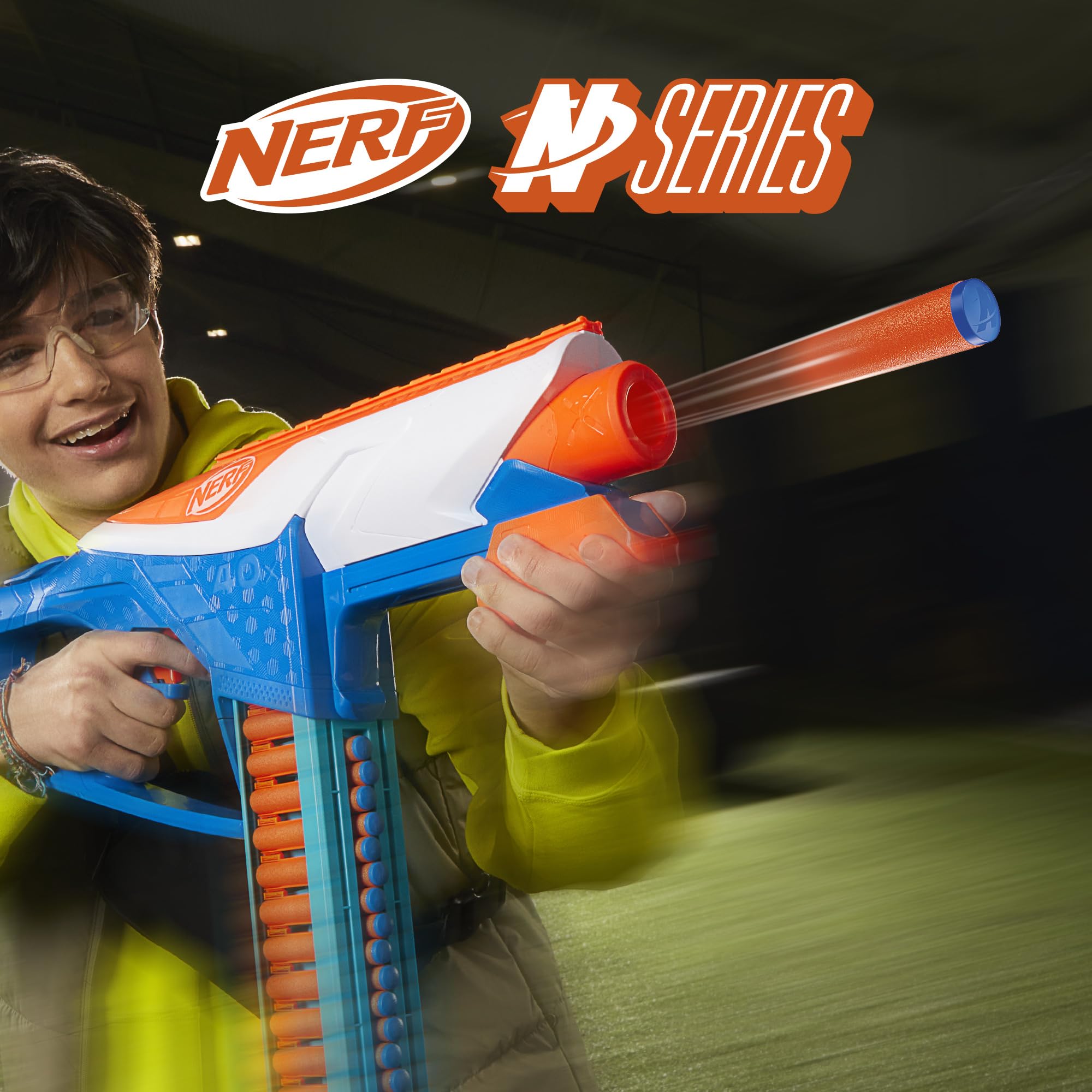 Nerf N Series Infinite Blaster 16-dart storage pocket in view