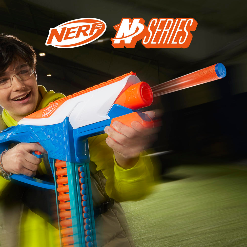 Nerf N Series Infinite Blaster 16-dart storage pocket in view