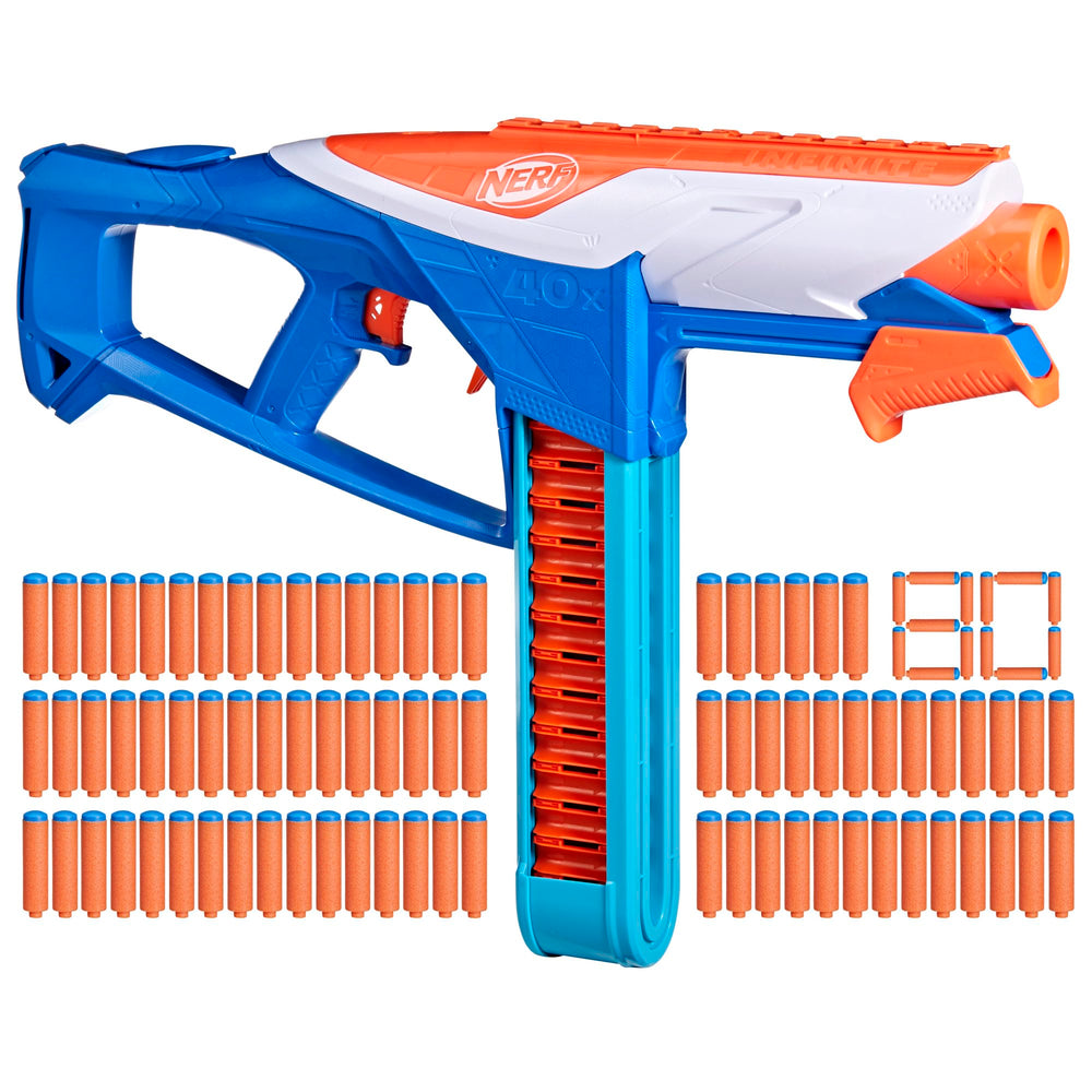 Nerf N Series Infinite Blaster front view showing compact design for quick battles