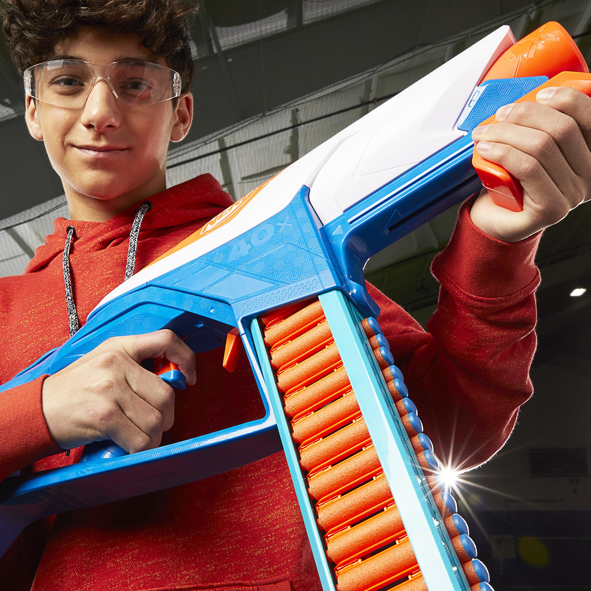 Nerf N Series N1 Darts compatibility close-up on the blaster
