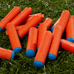 Reload-ready 20-dart stock for Nerf battles