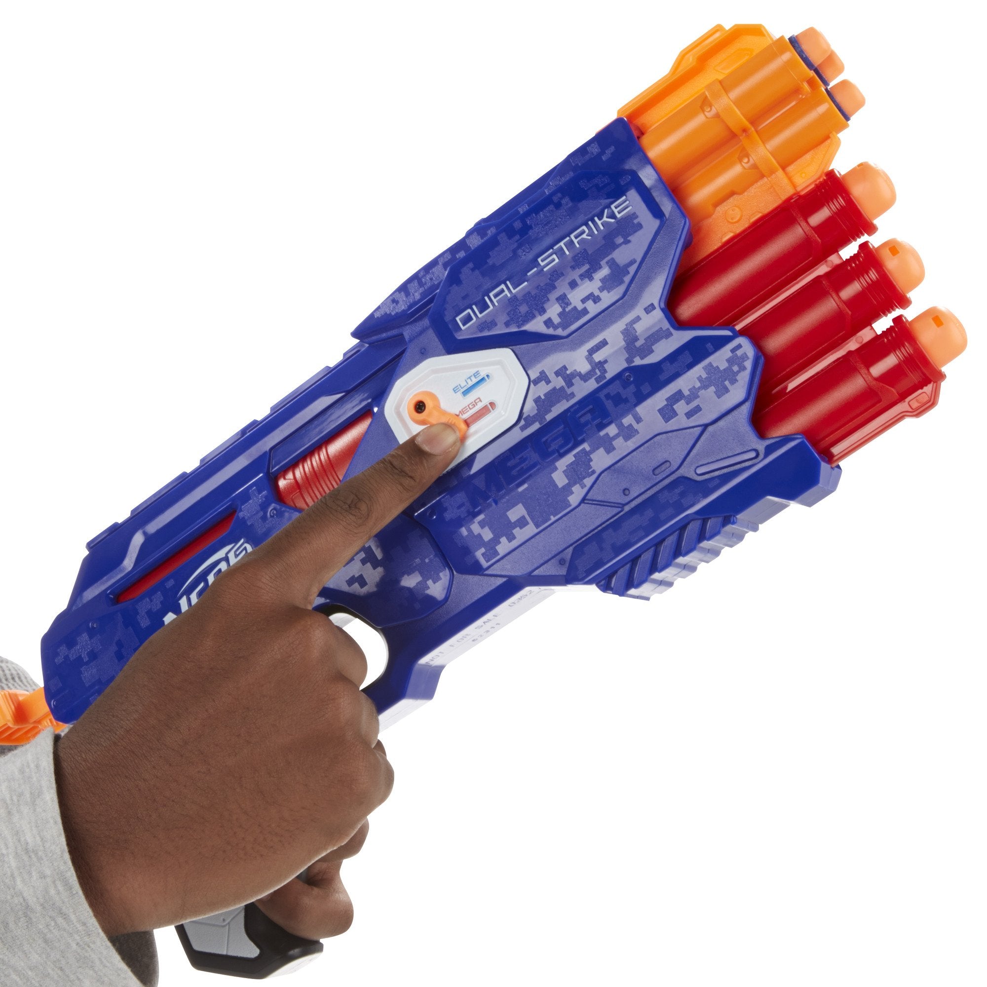 Nerf N-Strike Elite Dual-Strike blaster with dart pack.