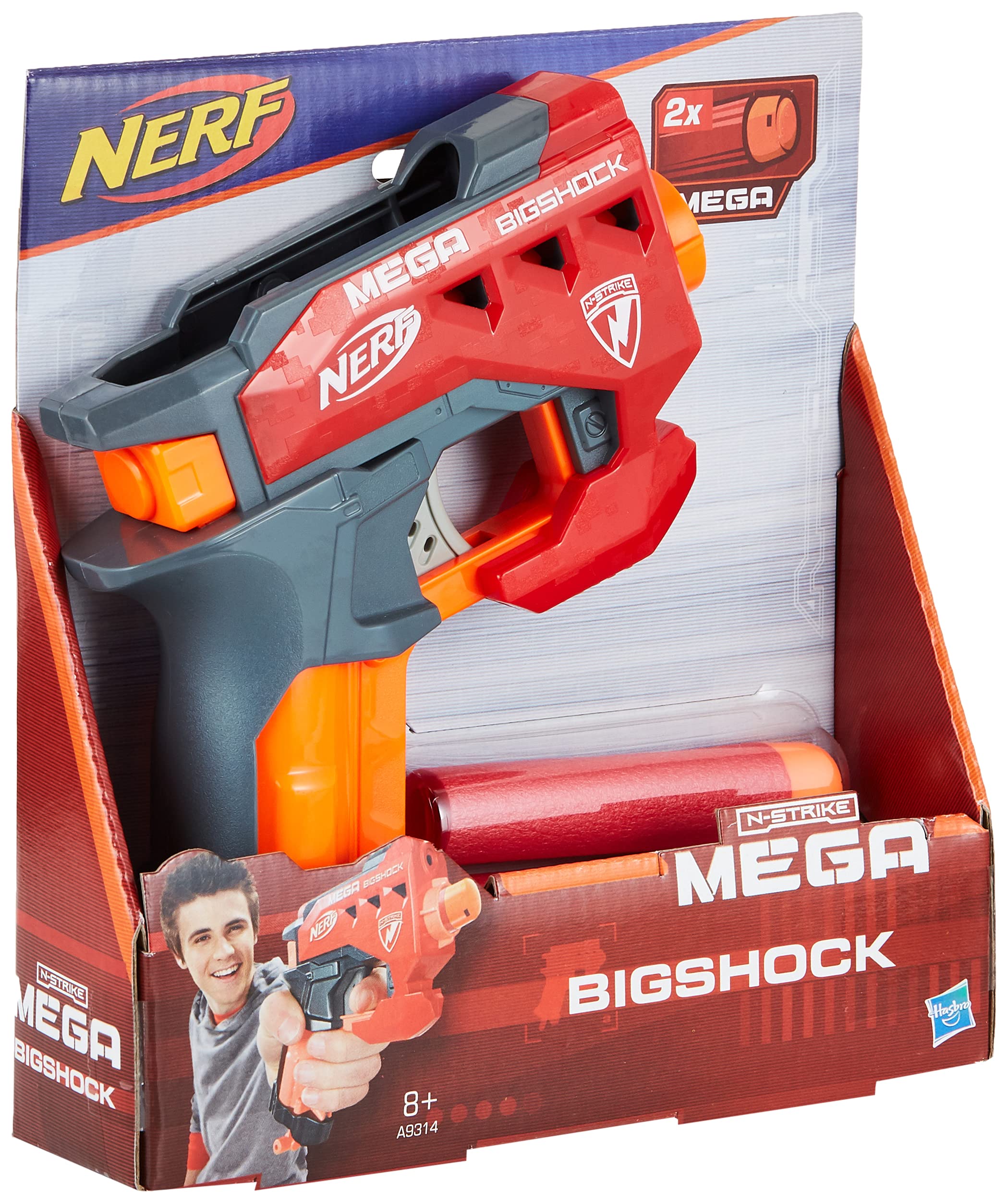 Nerf BigShock blaster showing on-board dart storage for quick reloads