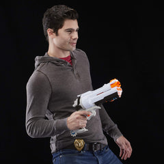 Nerf Overwatch McCree blaster with ready indicator to cue timing.