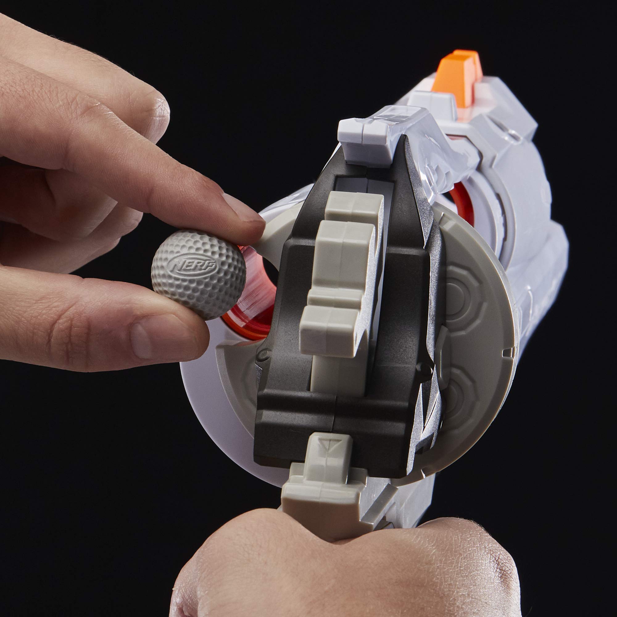 Nerf Overwatch McCree blaster featuring trigger lock for safe handling.