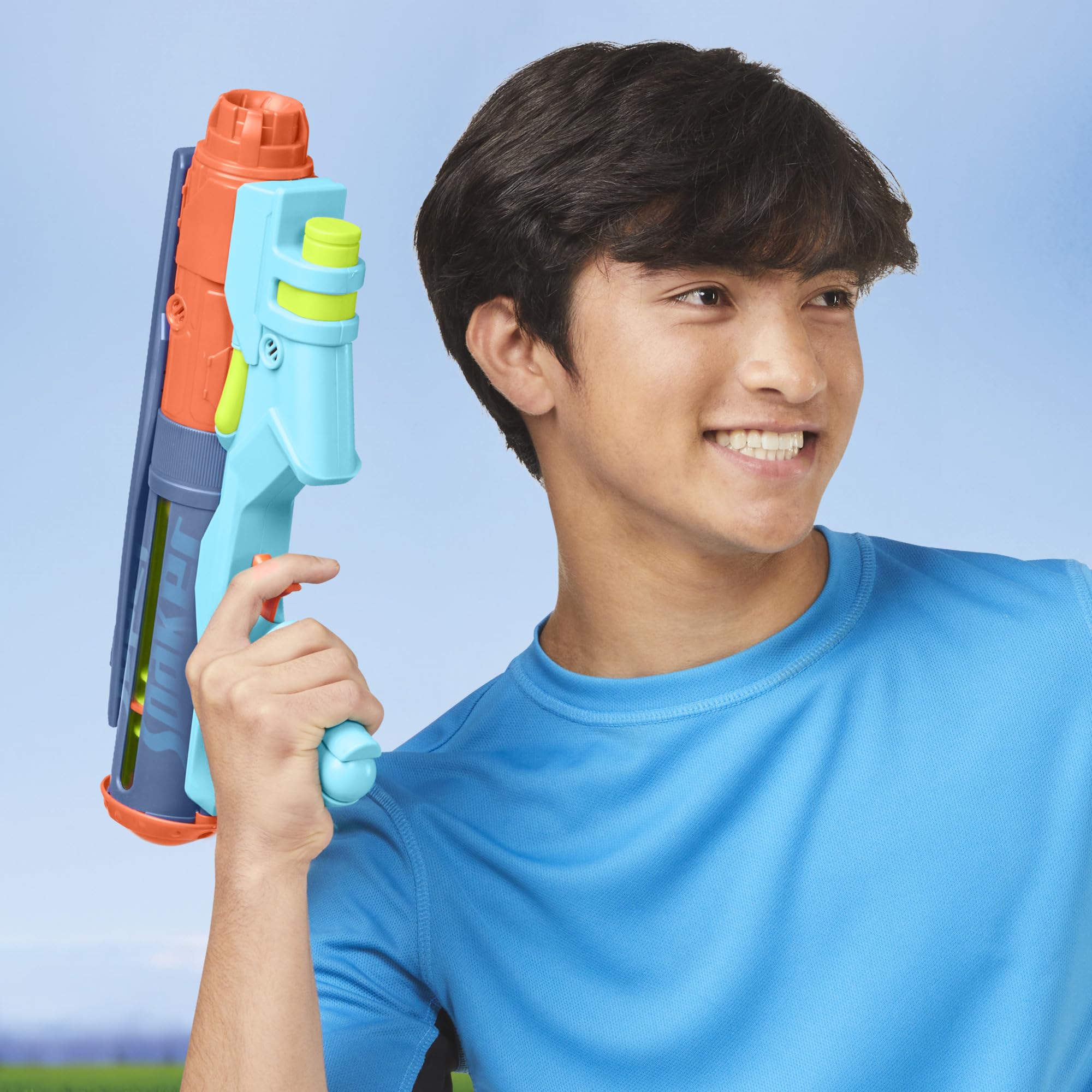 Nerf Power Drench in backyard water battles