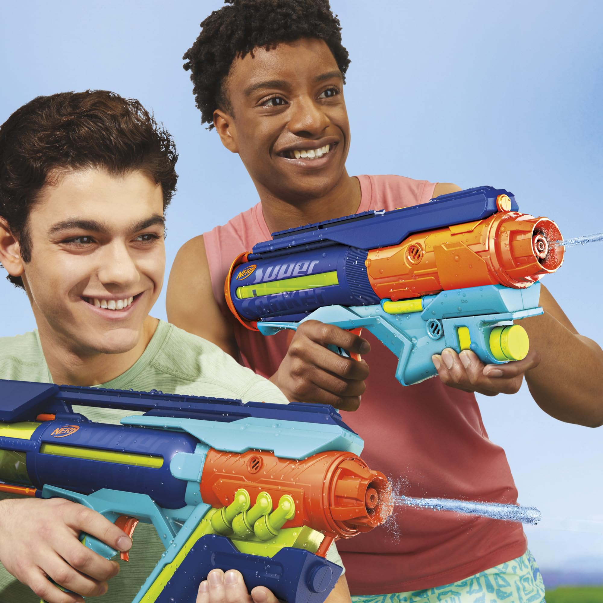 Nerf Power Drench blaster delivering pulse bursts during play