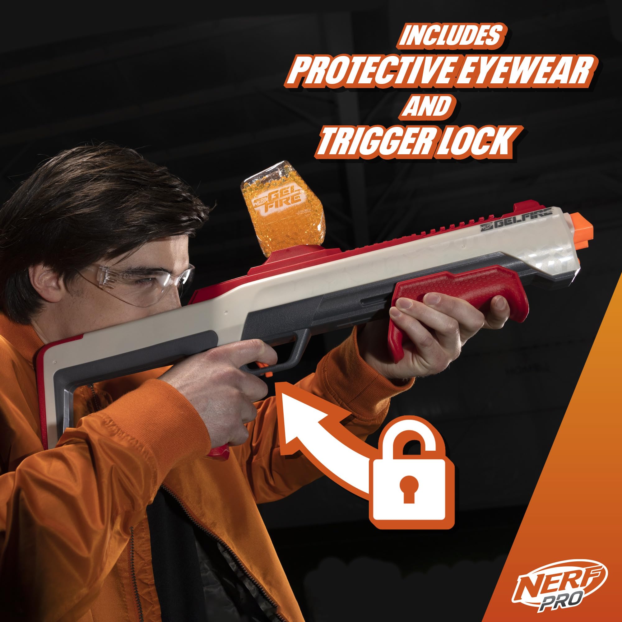 NERF Pro Gelfire 5-round Pump-Action Burst for quick multi-shot blasts