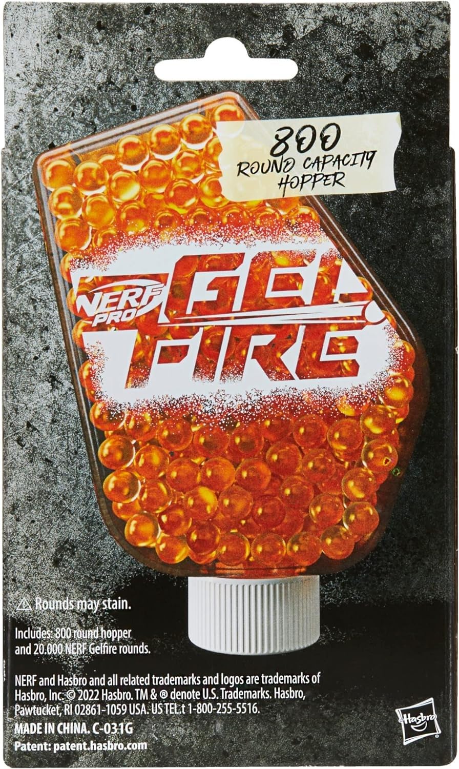 Nerf Gelfire Pro blaster compatibility and easy refill access.